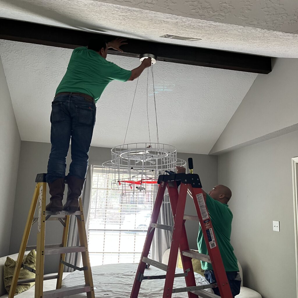 Chandelier Installation - Logo Electrical Services